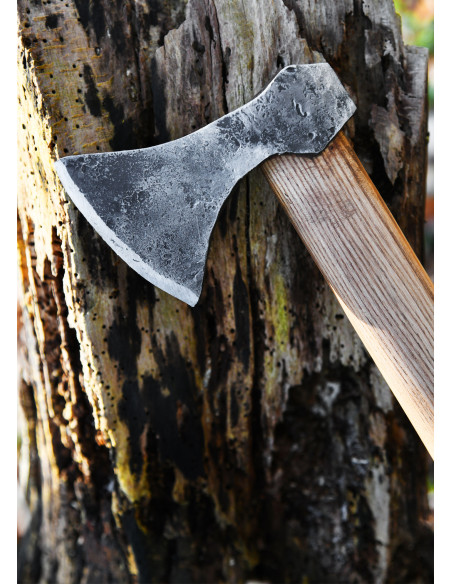 Viking ax with hand forged steel,...