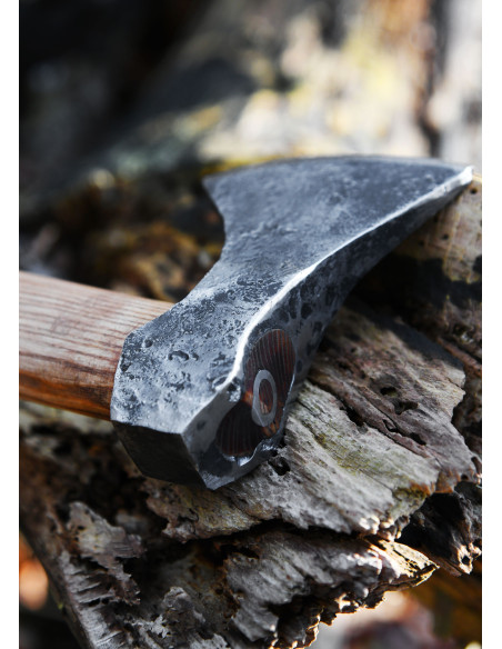 Viking ax with hand forged steel,...