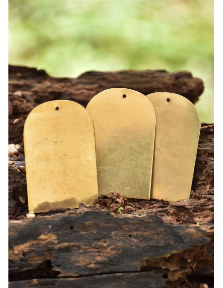 Set of 25 brass plates for lamellar...