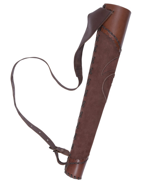 Leather quiver with back strap (60 cm.)
