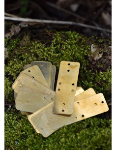 Set of 25 brass plates for lamellar armor (9 cm.) 2