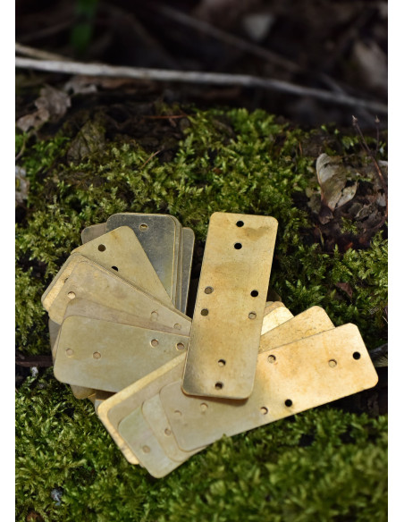 Set of 25 brass plates for lamellar...