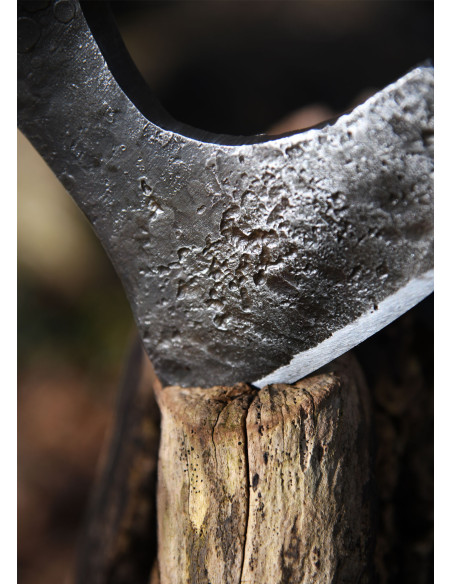 Viking ax with hand forged steel,...