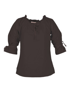 Medieval blouse woman Birga, brown