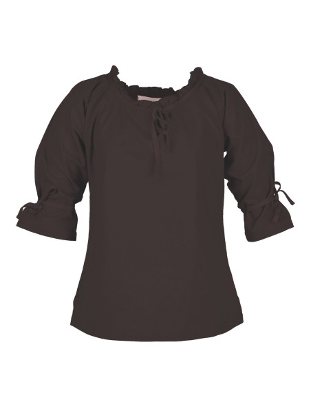 Medieval blouse woman Birga, brown