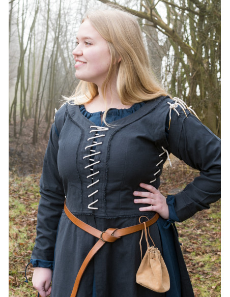 Medieval Dress Marit with Lace, dark...