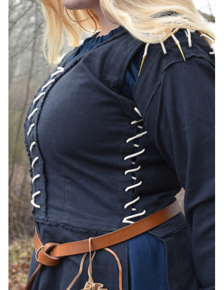 Medieval Dress Marit with Lace, dark...