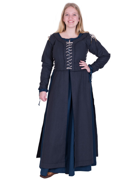 Medieval Dress Marit with Lace, dark...