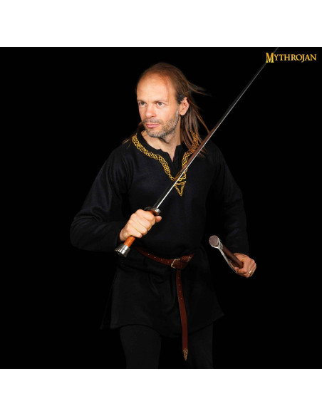 Viking tunic in the with piped collar...