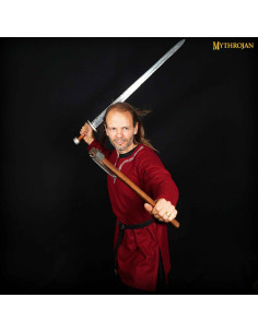 Viking Tunic in the with piped collar - maroon 2