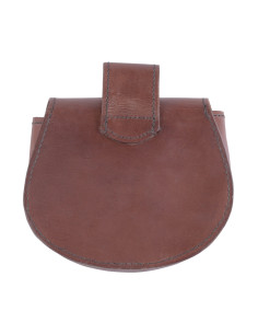 Celtic medieval leather bag (15 x 15 cm.) 2