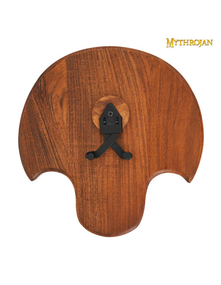 Support, wood and metal, crenellated...