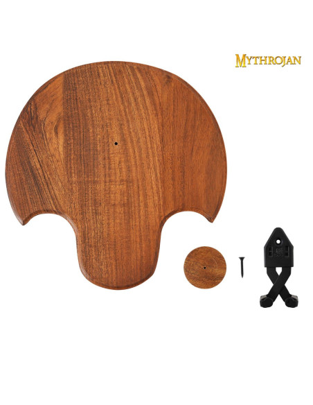 Support, wood and metal, crenellated...