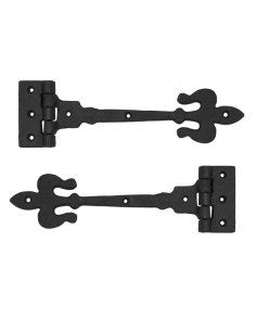 Set 2 fleur de lis hinges for medieval doors