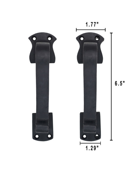 Set 2 medieval door handles in...