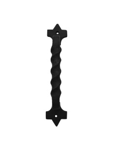 Long medieval door handle in wrought iron 2