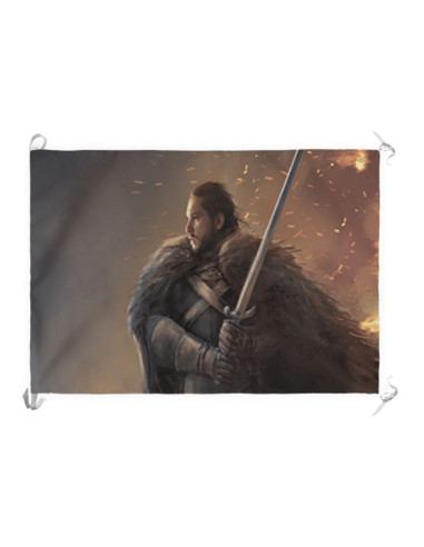 Banner-Flag of Jon Snow, Game of Thrones
 Material-Satin