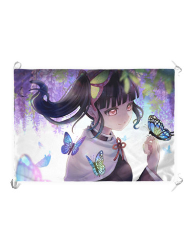 Banner-Flag Kanao Tsuyuri From Kimetsu No Yaiba
 Material-Satin