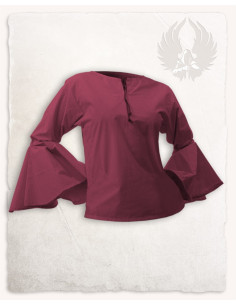 Medieval blouse woman Felice - Bordeaux color