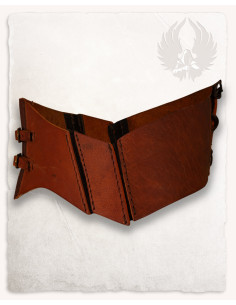 Medieval bodice Talia in leather - brown 2