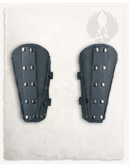 Erend Medieval Bracers in leather -...