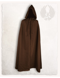 Medieval cape Aaron brown wool (140 cm.)