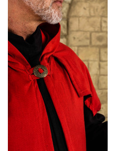 Pilgrims and wizards coat model Abraxas (red cotton) 2