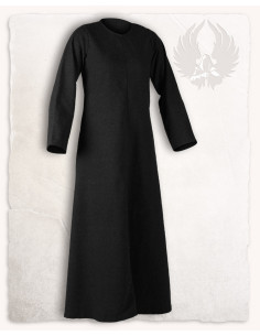 Black medieval tunic model Alina, in cotton