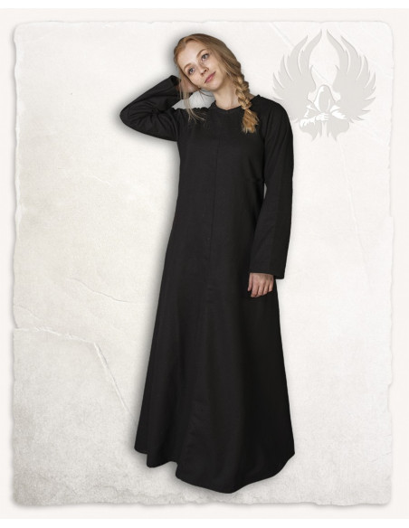 Black medieval tunic model Alina, in...