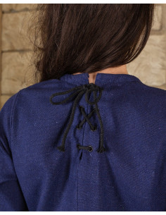Blue medieval tunic model Alina, in cotton 2