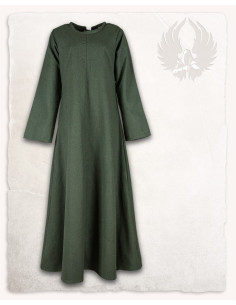 Green medieval tunic model Alina, in cotton 2