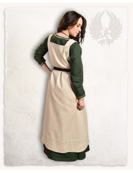 Viking apron dress model Alva, cream Viking apron dress model Alva, cream
