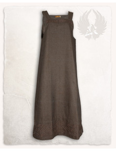 Viking dress apron model Alva Fishbone, brown