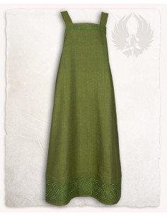 Viking apron dress model Alva Fishbone, green