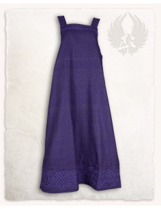 Alva Fishbone viking apron dress model, purple