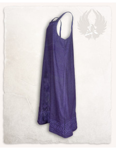 Alva Fishbone viking apron dress model, purple 2