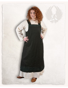 Viking apron dress model Alva, green 2
