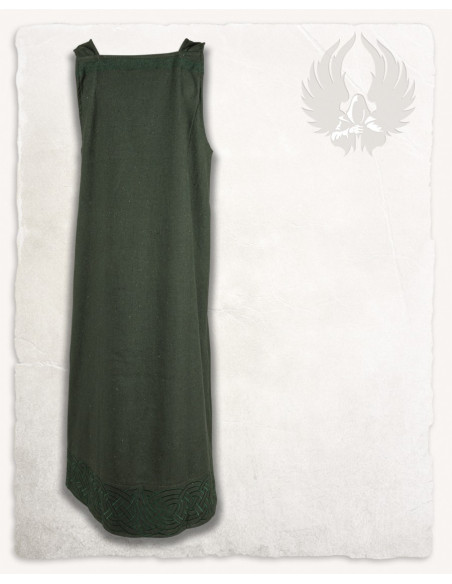 Viking apron dress model Alva, green Viking apron dress model Alva, green