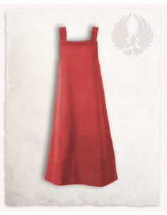 Viking apron dress model Alva, red 2