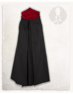 Medieval Brielle model overskirt - black/burgundy canvas 2