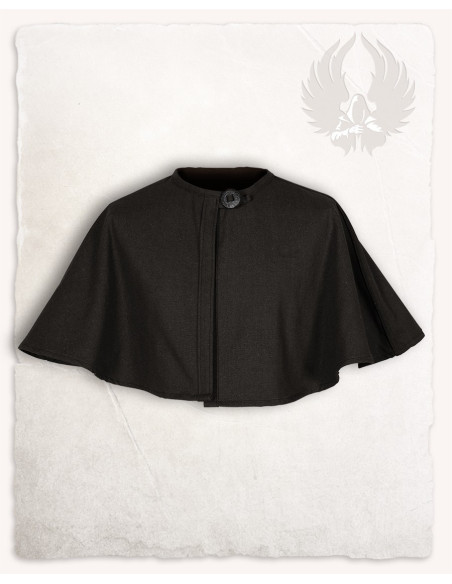 Short medieval cape Bron model, black...