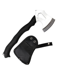 Third tactical ax with satin 420 steel blade