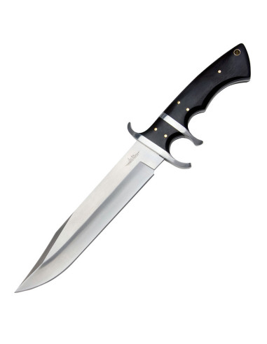 Gil Hibben assault knife, embossed leather sheath