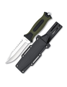 Military knife ABS-Rubber handle with rigid sheath