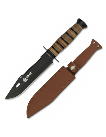 USMC Albainox knife with leather sheath