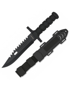 Tactical knife with saw and ABS handle