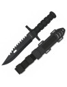 Tactical knife with saw and ABS handle