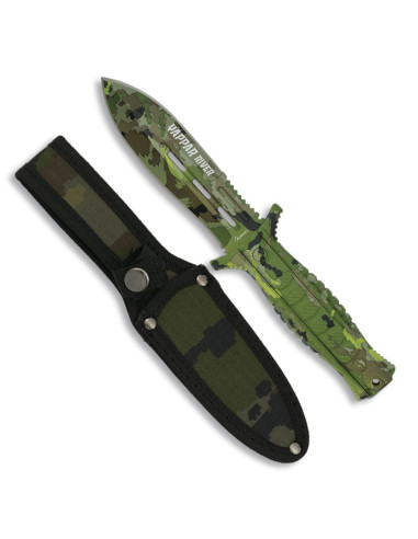 Wappar River green camouflage knife