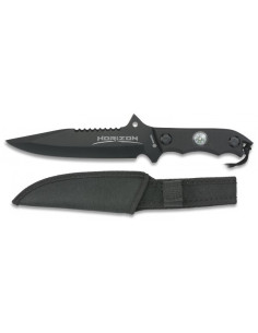 Black Horizon tactical knife with compass