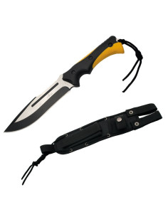 Third tactical knife yellow-black handle